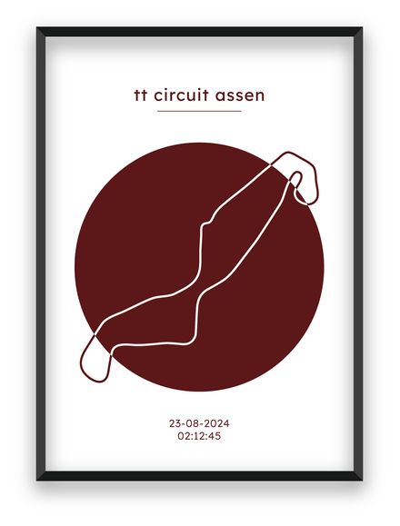 Gepersonaliseerde TT Circuit Assen poster, achteraan
